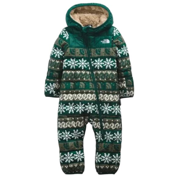 The North Face Baby Thermoball Snowsuit Bunting Green Toddler 3M 6M Months NWT